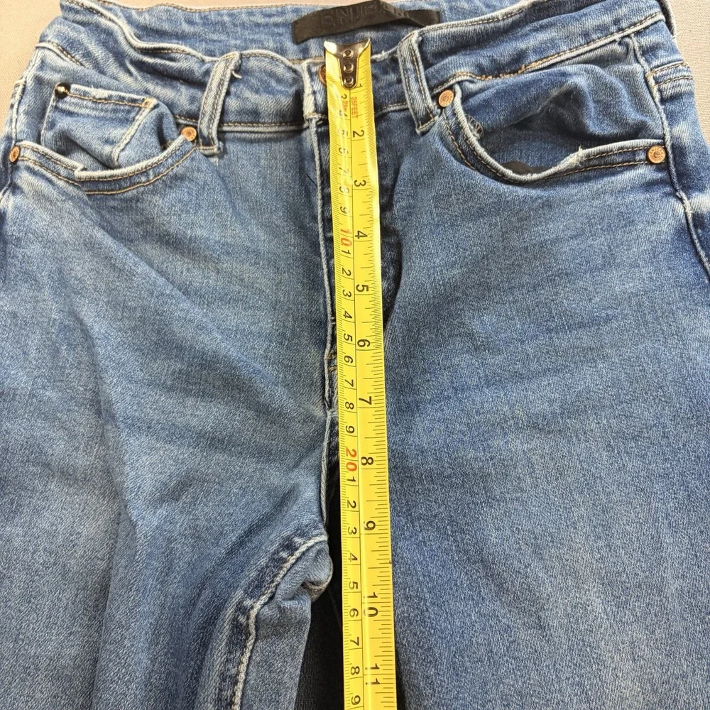 ENJEAN Wide Leg Jeans Women’s Size 3/26 Light Wash Stretch Denim Y2K
